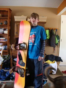 My boarder, in his Paralympic shirt Photo: Judy Berna