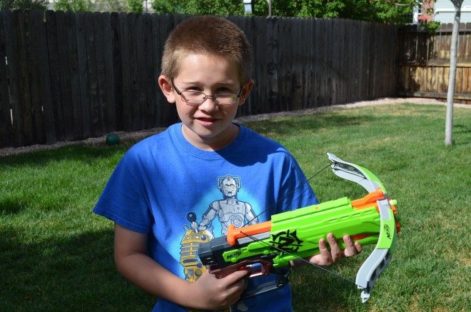 Let loose your inner Daryl with the Nerf Crossfire blaster. Photo: Patricia Vollmer.