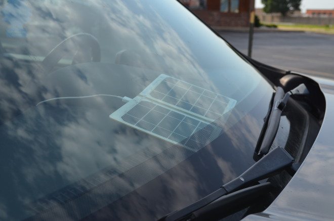 Um...no? If I had consulted the instructions *before* I took this trip, I would have read that the company does not recommend attempting to use the sCharger-5 through a windshield due to the UV filtering. Photo: Patricia Vollmer.