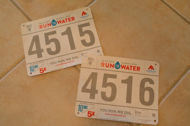 They sent race numbers, since we were officially registered, but we chose not to wear them for the running itself. Photo: Patricia Vollmer.
