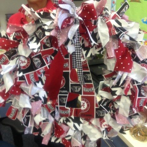 I used to live in University of Alabama country. So these kinds of wreaths were pretty popular down on the Florida Panhandle. Photo: Patricia Vollmer.