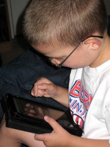 It's amazing how fifteen minutes with an educational app can slow down a little body.