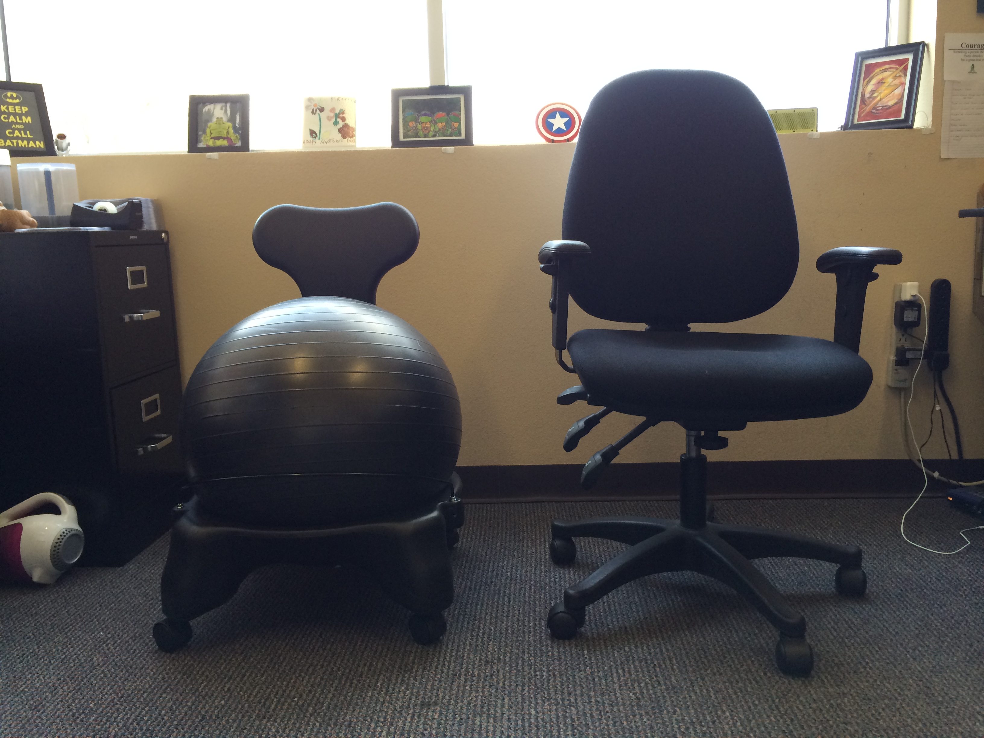 Office Chair Battle Gaiam Balanceball, Yoga Ball As Desk Chair Reddit