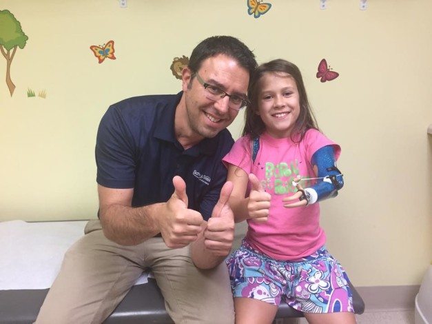 GeekMom Judy's friend Jordan, and her prosthetist. Photo: Born Just Right