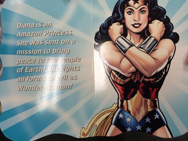 Page 1 of a Children's board book about Wonder Woman.