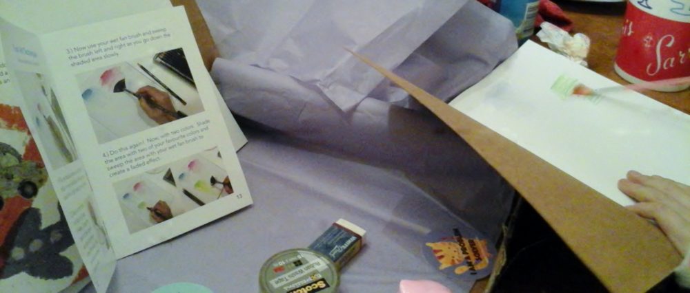 Trying out the techniques in the Think With Art crate.