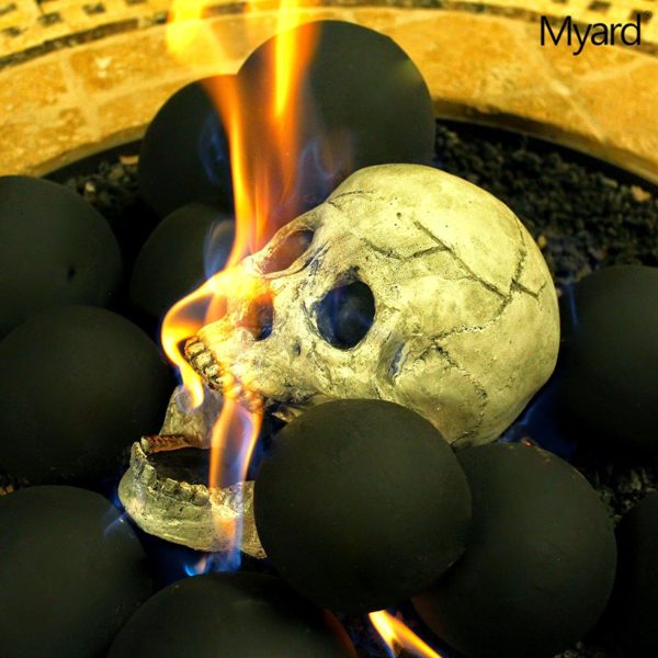flaming skull