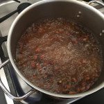 Boil almonds to remove skins. Photo from the author.