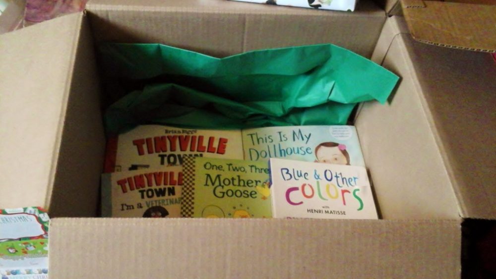 Some of the books in this post are sitting behind me. Some of them are waiting to be wrapped. One's a library book.