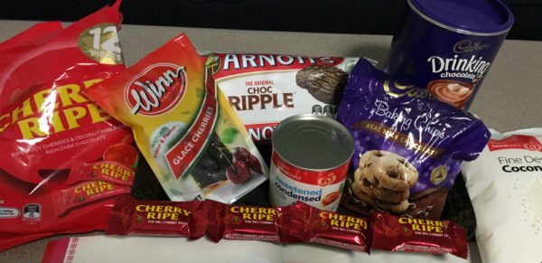 What You Need for Cherry Ripe Slice