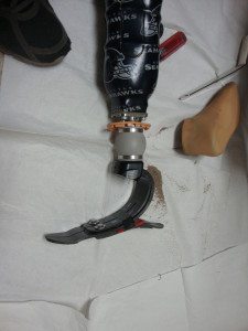 Inside my foot shaped shell, a mini spring. Photo: Judy Berna