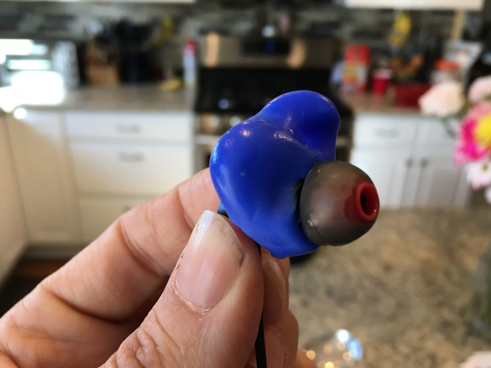 This is the end result of my left earpiece. It molded very nicely the first time. Image credit: Patricia Vollmer