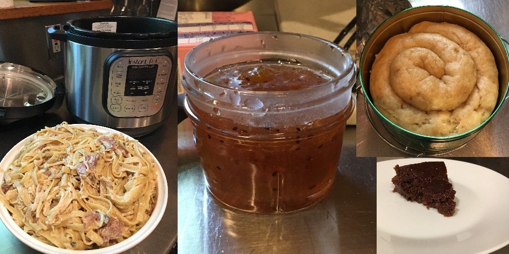 jabba jam, boba fettuccine with ham solo carbonara, leia bread, chewee's brownies