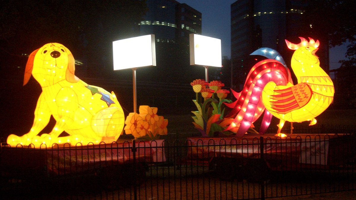 Chinese New Year Dog and Rooster