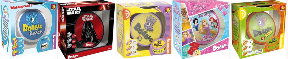 Some Different Versions of Dobble, Image: Asmodee UK