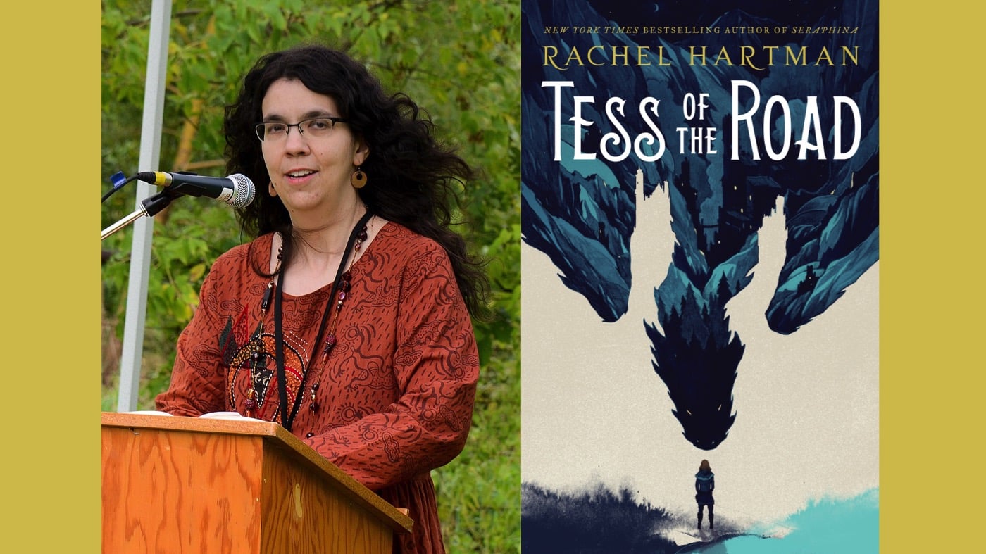 Rachel Hartman and Tess of the Road cover