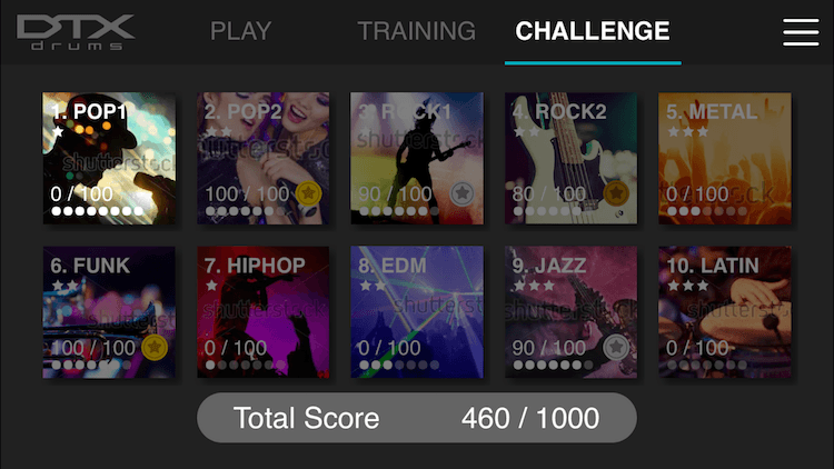 screenshot of DTX app