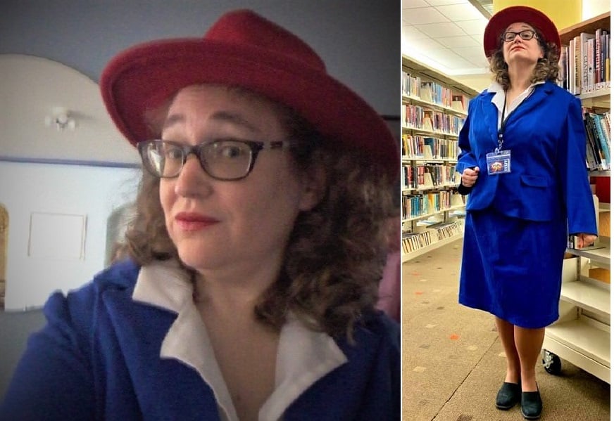 the author dressed as Peggy Carter