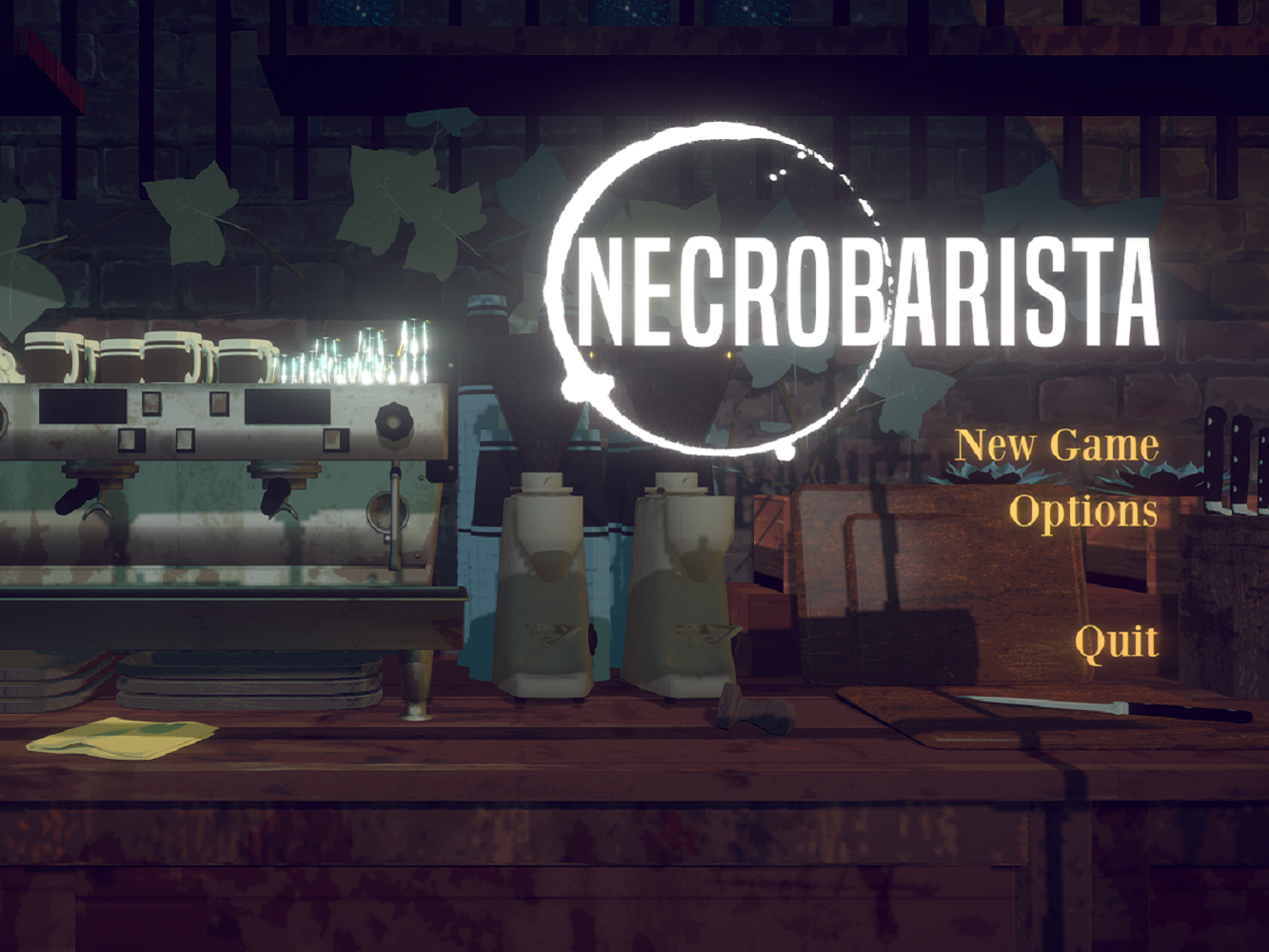 Necrobarista main menu review