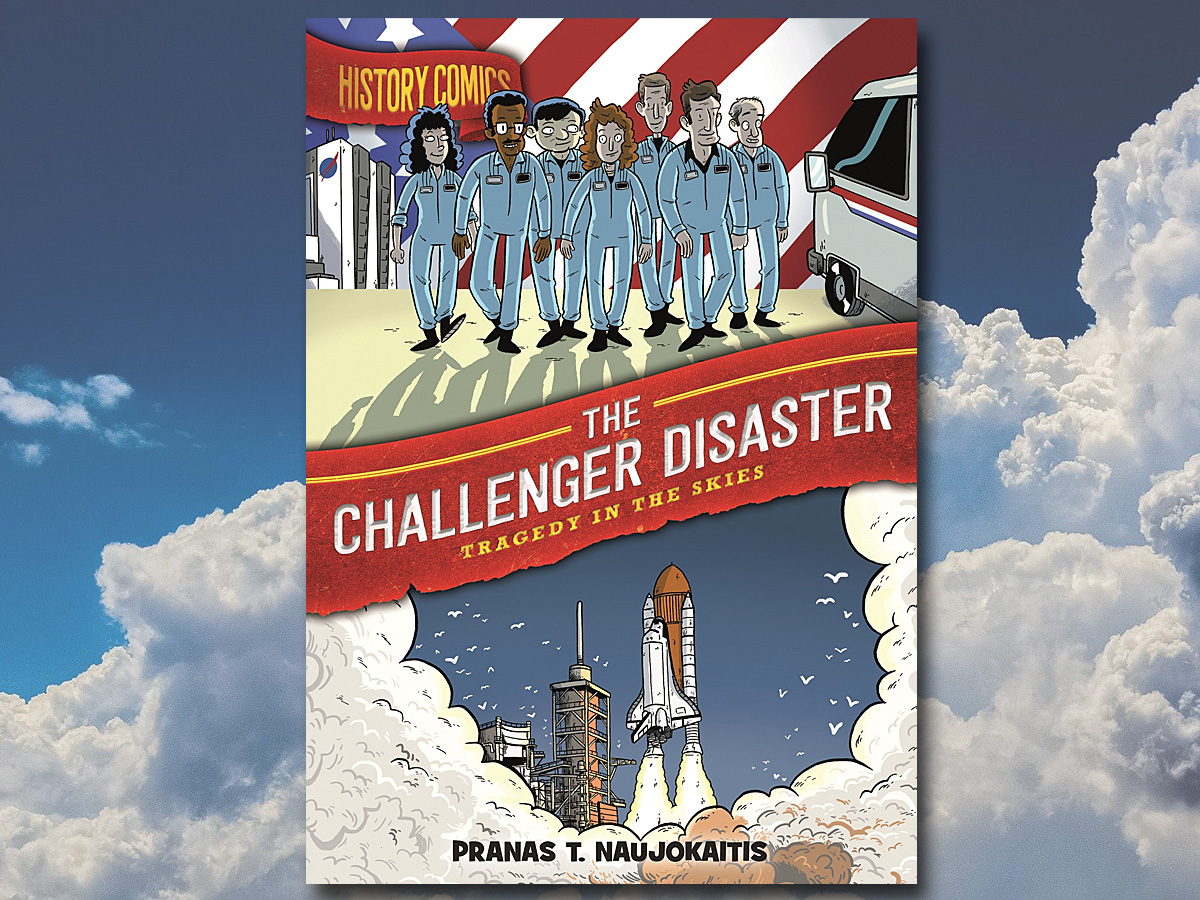 The Challenger Disaster Cover, First Second Books, Background Image by Dimitris Vetsikas from Pixabay