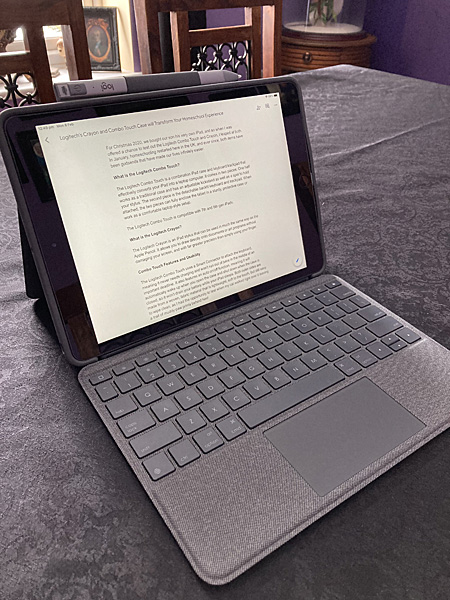 The Logitech Combo Touch, Image Sophie Brown