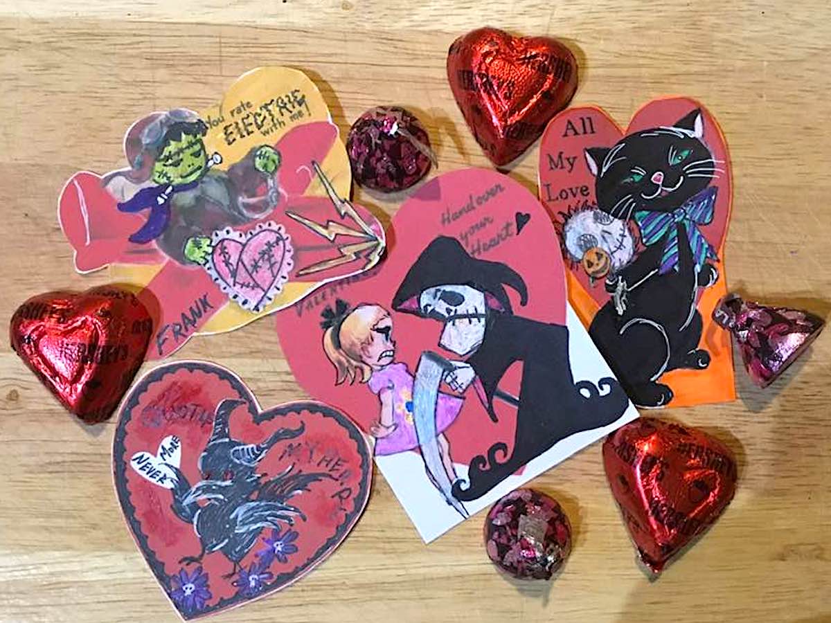 Vintage Halloween Valentines 10 Piece Assortment Size High-quality