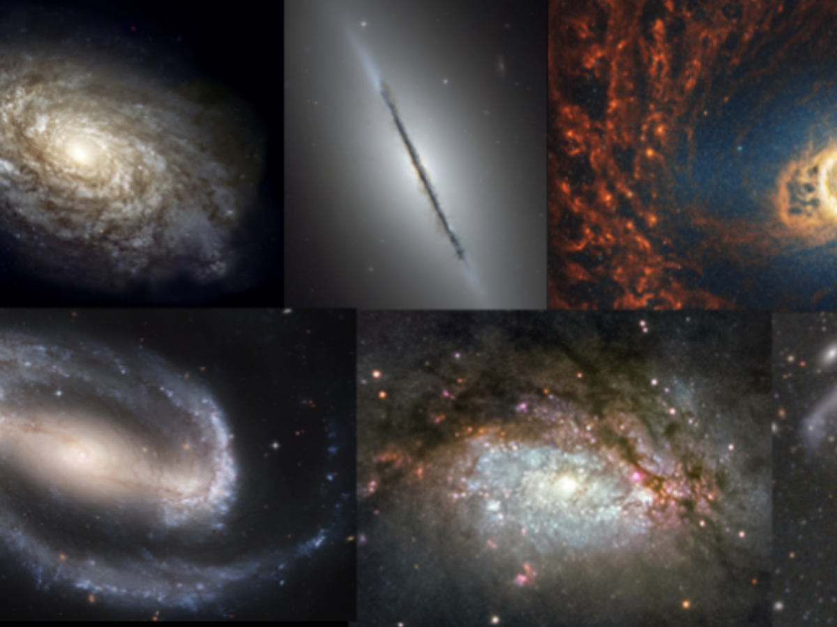 collage of galaxies